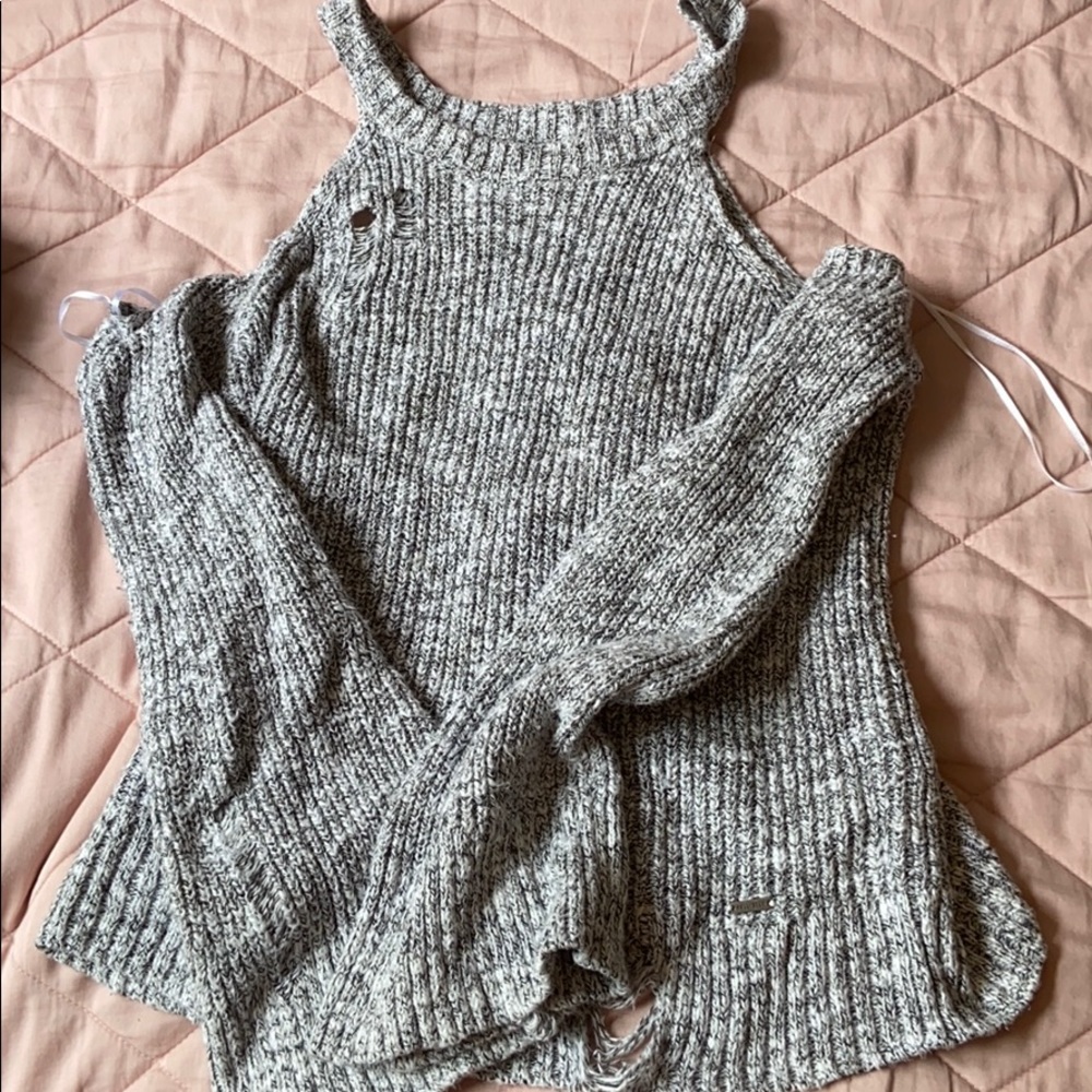 Open shoulder sweater
